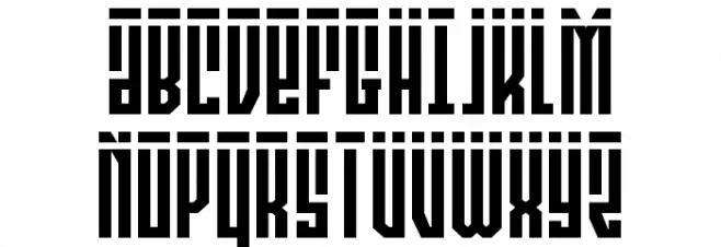 Templar Shield Laser Schriftart Groß
