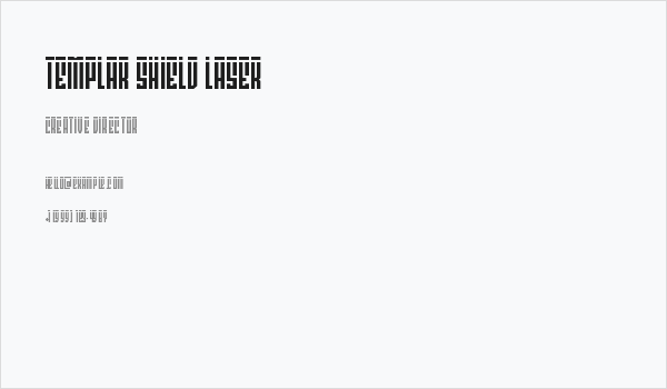 Templar Shield Laser Business Card