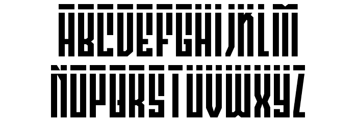 Templar Shield Laser Font LOWERCASE