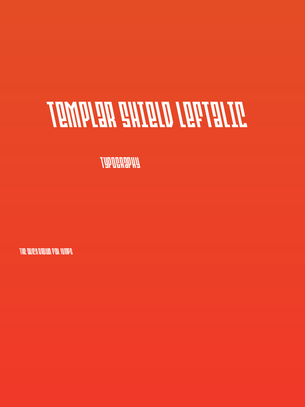 Templar Shield Leftalic Poster