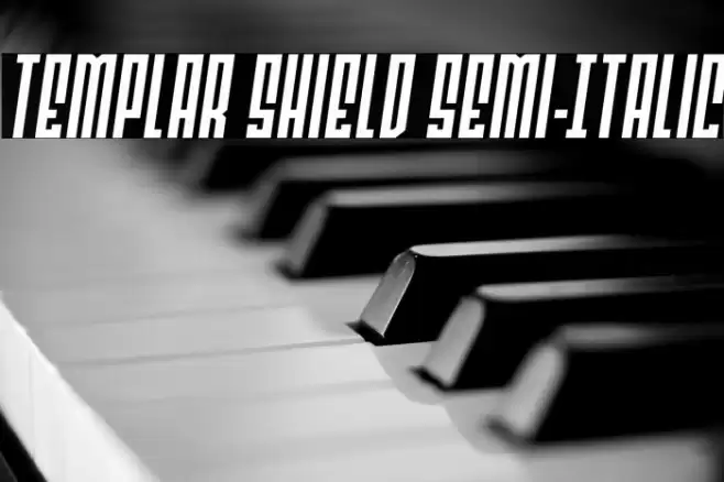 Templar Shield Semi-Italic Font examples