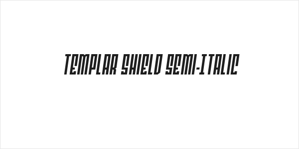 Templar Shield Semi-Italic Logo