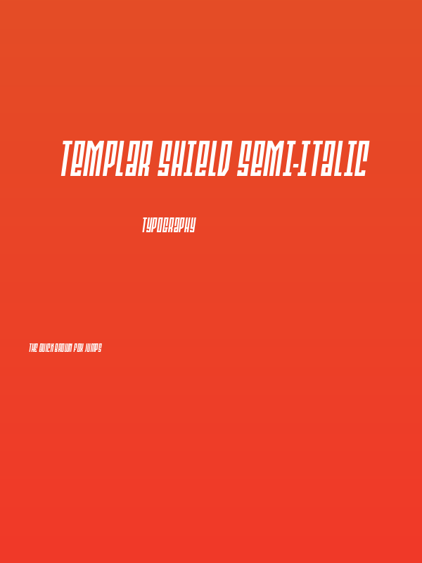 Templar Shield Semi-Italic Poster