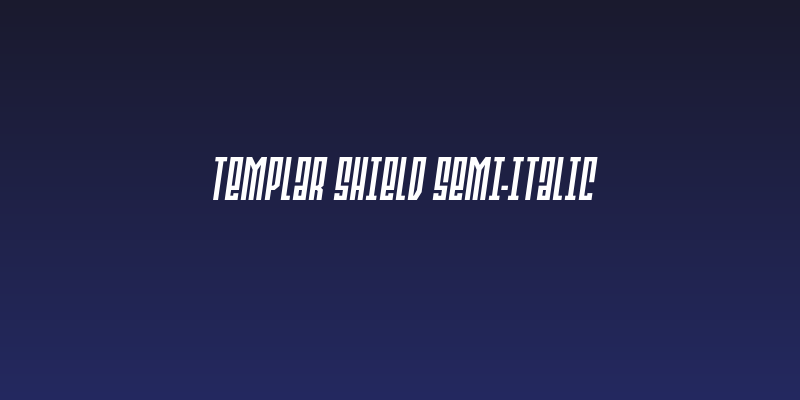 Templar Shield Semi-Italic Social Header