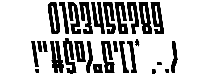 Templar Shield Semi-Leftalic Font OTHER CHARS