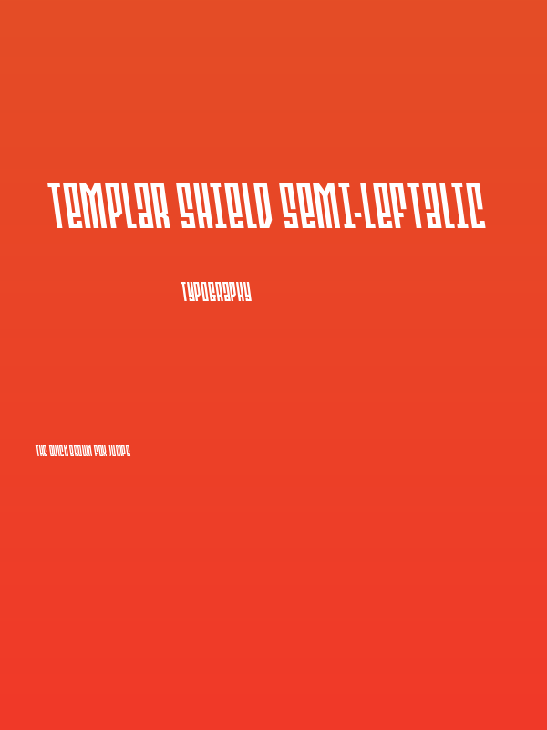 Templar Shield Semi-Leftalic Poster