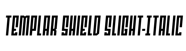 Templar Shield Slight-Italic  नि: शुल्क फ़ॉन्ट्स डाउनलोड