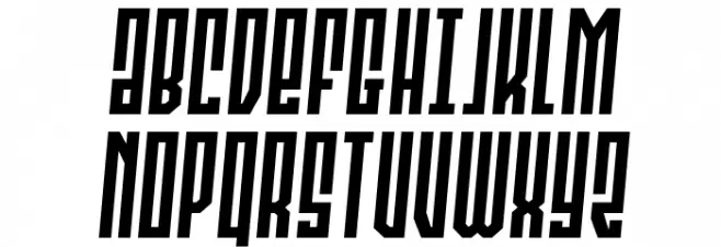 Templar Shield Slight-Italic Schriftart Groß
