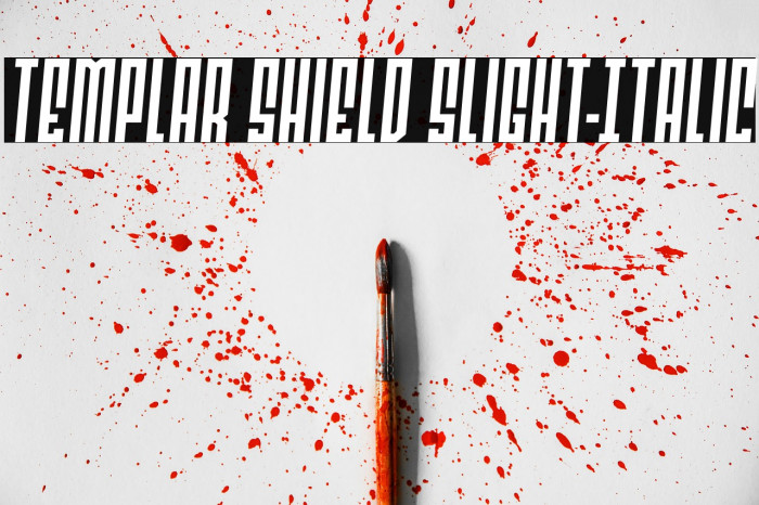 Templar Shield Slight-Italic Example 1