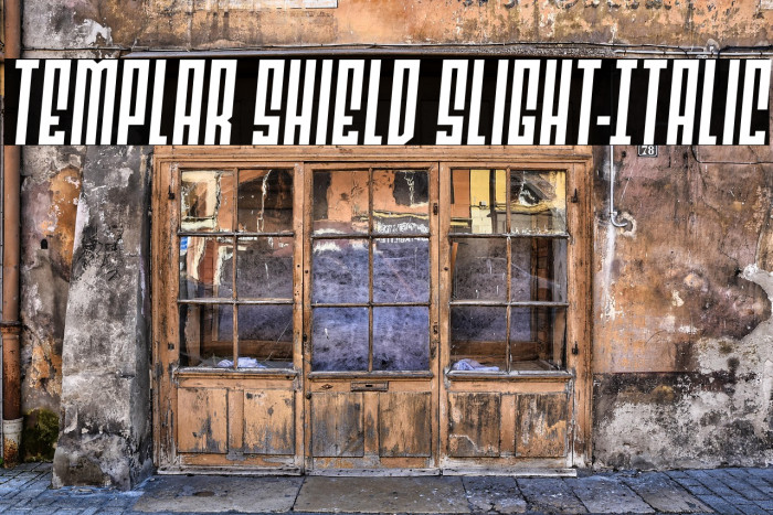 Templar Shield Slight-Italic Example 2