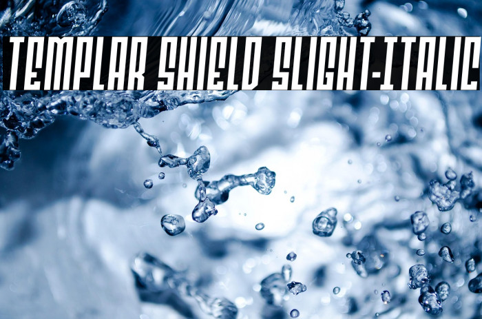 Templar Shield Slight-Italic Example 3