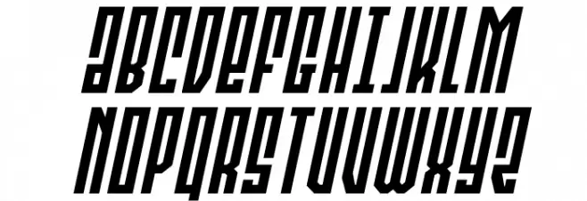 Templar Shield Spaced Italic 字体 大写
