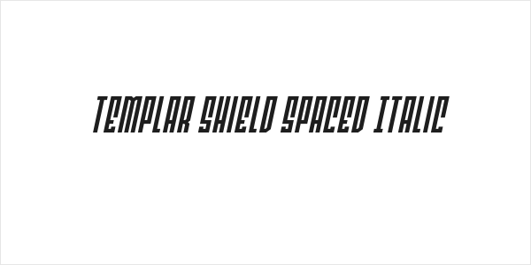 Templar Shield Spaced Italic Logo