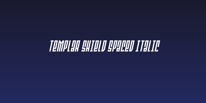 Templar Shield Spaced Italic Social Header