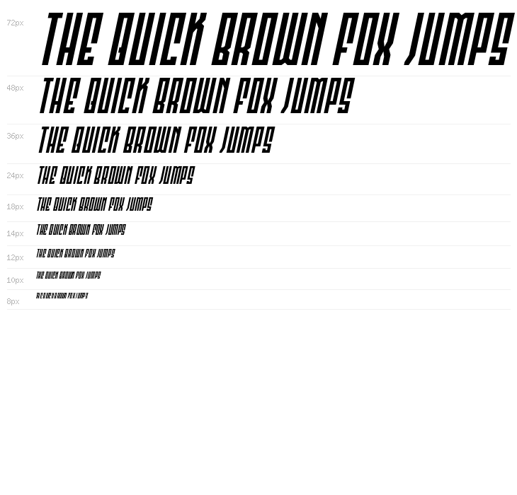 Templar Shield Spaced Italic Waterfall