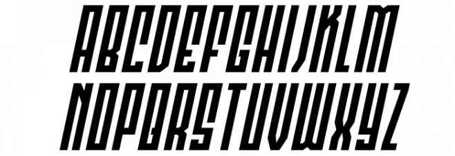 Templar Shield Spaced Italic Schriftart Kleinbuchstaben