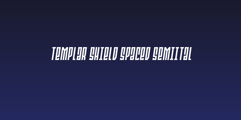 Templar Shield Spaced SemiItal Social Header