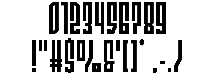 Templar Shield Spaced Font OTHER CHARS