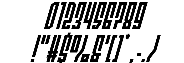 Templar Shield Super-Italic Font OTHER CHARS