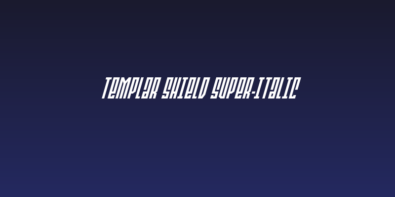 Templar Shield Super-Italic Social Header