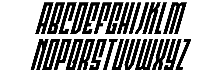 Templar Shield Super-Italic Font LOWERCASE
