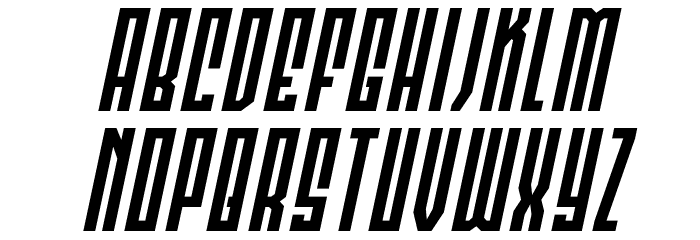 Templar Shield Title Italic Font LOWERCASE