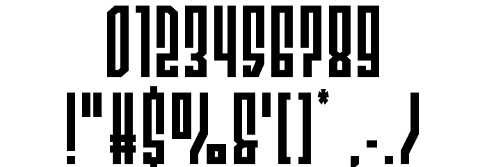 Templar Shield Title Font OTHER CHARS