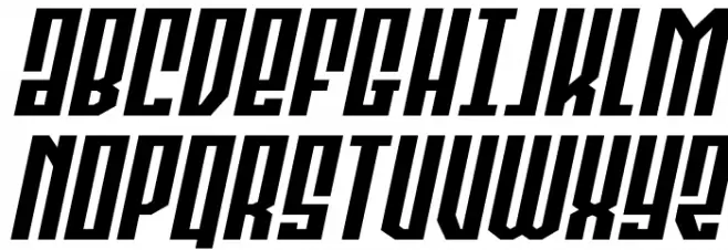 Templar Shield Wide Italic Fuentes MAYÚSCULAS