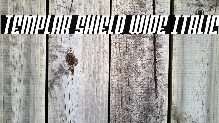 Templar Shield Wide Italic Example 2