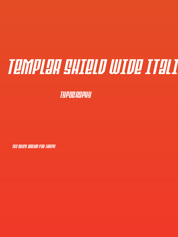 Templar Shield Wide Italic Poster