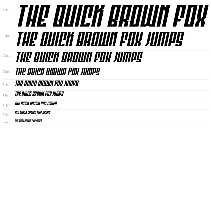 Templar Shield Wide Italic Waterfall