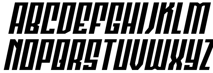 Templar Shield Wide Italic Font LOWERCASE