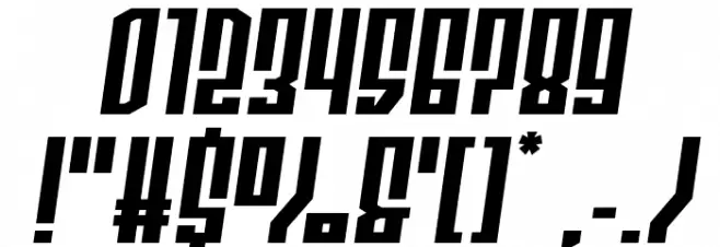 Templar Shield Wide Semi-Ital Font OTHER CHARS