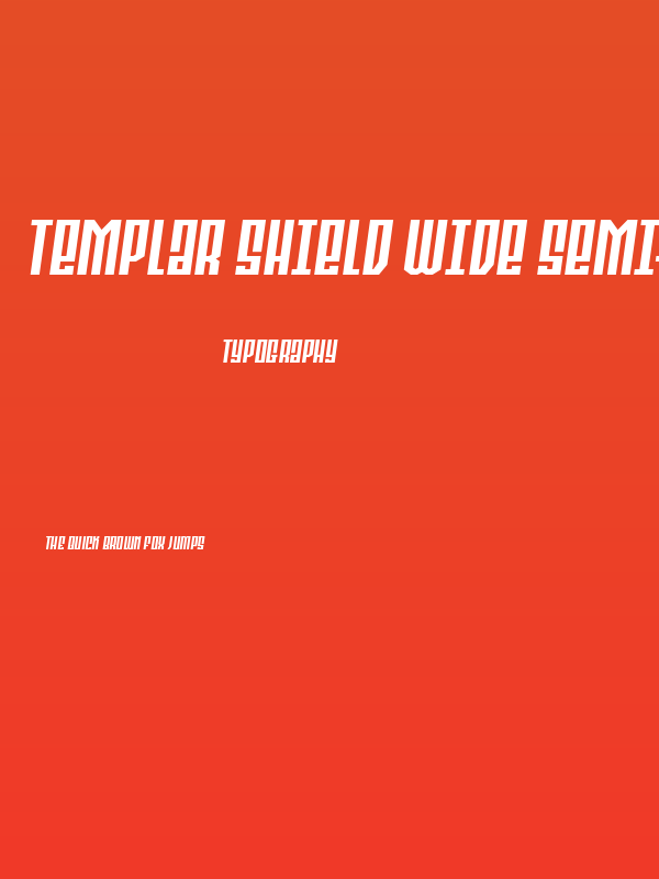 Templar Shield Wide Semi-Ital Poster