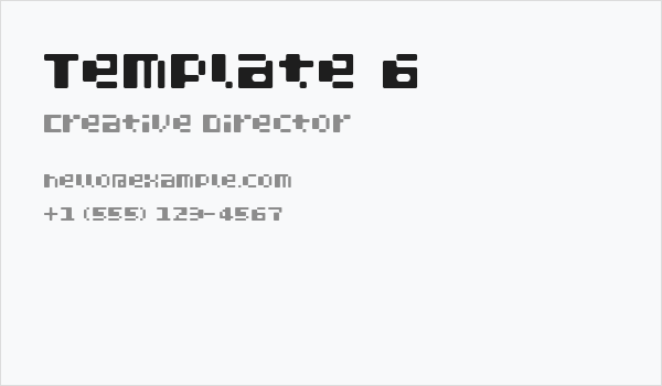 Template 6 Business Card