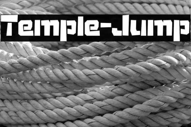 Temple-Jump Font examples
