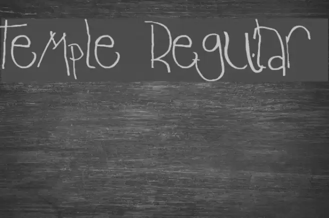 Temple Regular Font examples