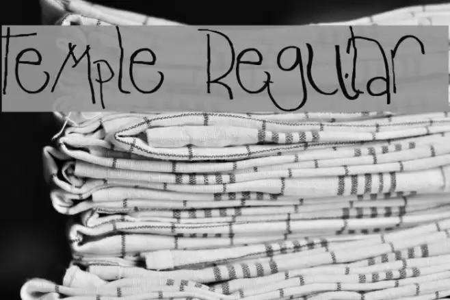 Temple Regular Font examples