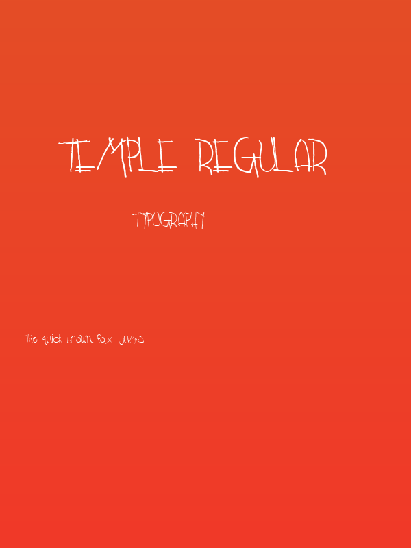 Temple Regular Poster