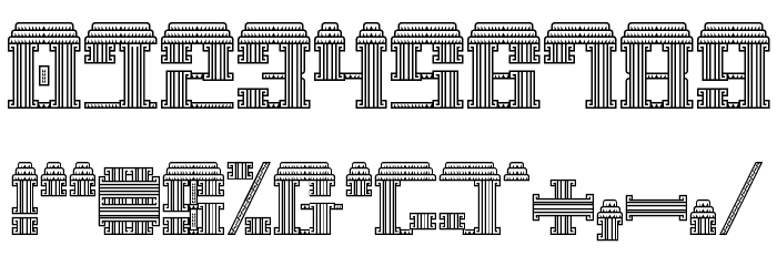 Temple of Gong Regular Font OTHER CHARS