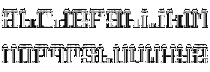 Temple of Gong Regular Font LOWERCASE