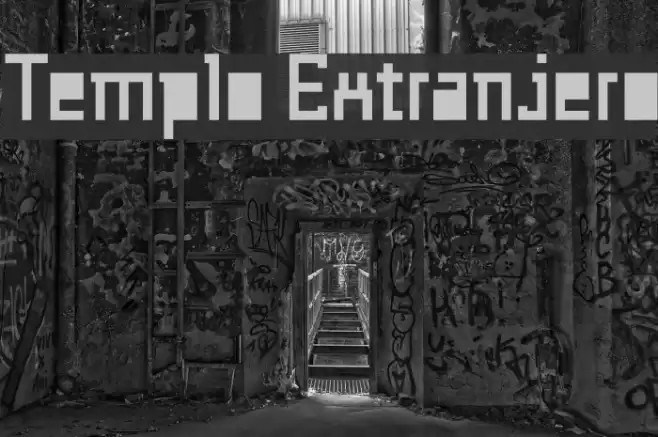 Templo Extranjero フォント examples