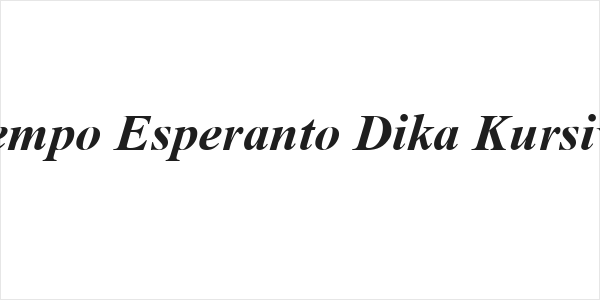 Tempo Esperanto Dika Kursiva Logo