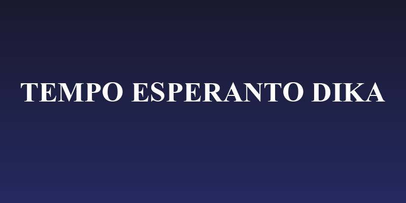Tempo Esperanto Dika Social Header
