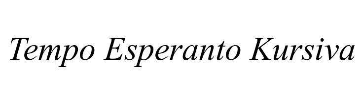 Tempo Esperanto Kursiva Font