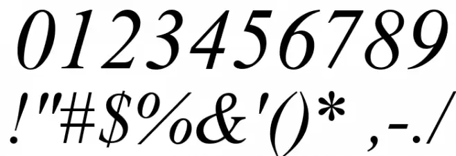 Tempo Esperanto Kursiva Font OTHER CHARS