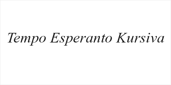 Tempo Esperanto Kursiva Logo