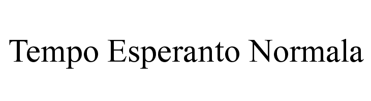 Tempo Esperanto Normala Font