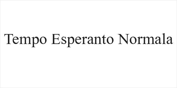 Tempo Esperanto Normala Logo