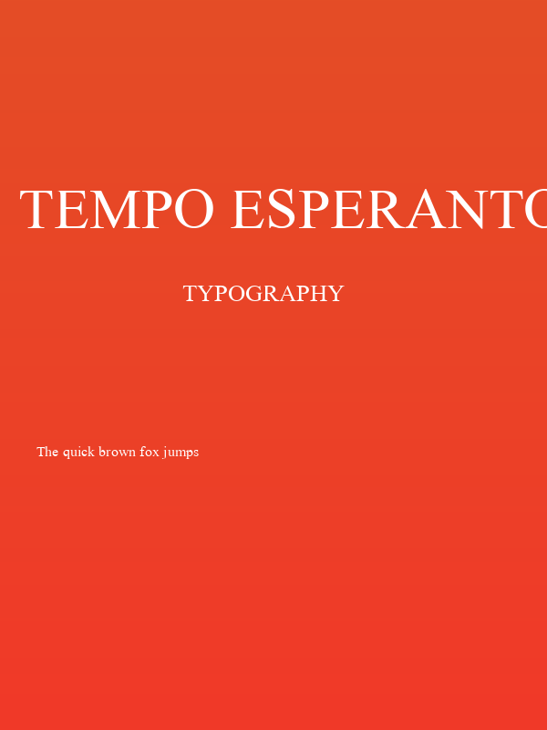 Tempo Esperanto Normala Poster